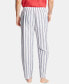 ფოტო #2 პროდუქტის Men's Cotton Striped Pajama Pants