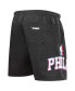 Фото #4 товара Men's Black Philadelphia 76ers Classics Woven Shorts