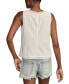 Women's Flyaway Tie-Front Lace-Trim Tank Top