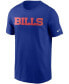 Фото #3 товара Men's Royal Buffalo Bills Team Wordmark T-shirt