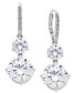 Silver-Tone Crystal Double Drop Earrings, Created for Macy's