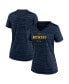 Фото #1 товара Women's Navy Milwaukee Brewers Authentic Collection Velocity Practice Performance V-Neck T-shirt