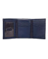 ფოტო #3 პროდუქტის Men's Logo Rubber Leather Trifold Wallet