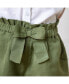 Little Girls Pull-On Cinched Waist Linen Short