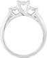 ფოტო #3 პროდუქტის Diamond Princess-Cut Three Stone Ring (1/2 ct. t.w.) in 14k White Gold