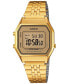 Фото #1 товара Часы и аксессуары CASIO Цифровые винтажные часы с золотистым стальным браслетом 39x39 мм LA680WGA-9MV