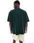 ASOS DESIGN oversized t-shirt in dark green with California city print