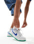 Nike Dunk Low trainer in white and blue detail Белый, 40 - фото #5