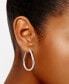 Set of Three Hoop Earrings in 14k Yellow Gold Vermeil and Sterling Silver