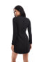 Фото #3 товара Bardot long sleeve mini dress in black