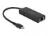 Delock USB Type-C™ Adapter to 2.5 Gigabit LAN with USB Type-A female - USB 3.2 Gen 1 (3.1 Gen 1) Type-C - 10,100,1000 Mbit/s - IEEE 802.3 - IEEE 802.3ab - IEEE 802.3az - IEEE 802.3bz - IEEE 802.3u - Black - RJ-45 - Activity - Link