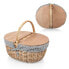 Country Navy & White Striped Picnic Basket