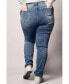 ფოტო #3 პროდუქტის Plus Size Denim High Rise Skinny