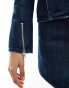 Weekday Gate co-ord denim biker jacket with seam detail in sapphire blue