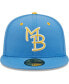 Фото #3 товара Men's Royal Myrtle Beach Pelicans Authentic Collection Team Home 59FIFTY Fitted Hat
