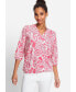 Фото #1 товара Women's Cotton Blend 3/4 Sleeve Paisley Print Tunic Tee