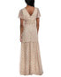 Фото #2 товара Mikael Aghal Smocked Gown Women's White 8