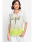 Фото #2 товара Women's 100% Cotton Embellished Placement Print T-Shirt