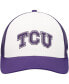Фото #3 товара Men's White, Purple TCU Horned Frogs Freshman Trucker Adjustable Hat