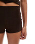 Фото #5 товара COLLUSION sporty micro short co ord in chocolate and red