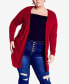 Фото #1 товара Plus Size Meadow Mews Cable Knit Cardigan Sweater