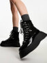 Фото #7 товара Circus NY Gail flatform chunky lace up low ankle boot in black