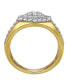 Фото #5 товара World Champ Natural Certified Diamond 1.45 cttw Round Cut 14k Yellow Gold Statement Ring for Men