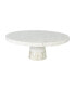 Фото #1 товара Mother of Pearl White Marble Cake Stand