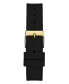 Фото #3 товара Часы и аксессуары Guess Женские аналоговые часы на черном силиконовом ремешке 32 мм
