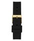 ფოტო #3 პროდუქტის Women's Analog Black Silicone Watch 32mm