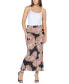 ფოტო #4 პროდუქტის Women's Black Paisley Print Fold over Maxi Skirt