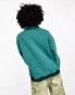 Фото #3 товара Daisy Street half zip sweatshirt with bulldogs graphic in washed green