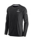 Фото #3 товара Men's Black Las Vegas Raiders Sideline Lockup Performance Long Sleeve T-shirt