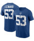 ფოტო #1 პროდუქტის Men's Shaquille Leonard Royal Indianapolis Colts Name and Number T-shirt