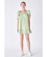ფოტო #3 პროდუქტის Women's Stripe Babydoll Dress