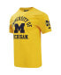 Men's Maize Michigan Wolverines Classic Stacked Logo T-shirt