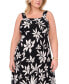 Фото #5 товара Plus Size Printed Square-Neck Smocked-Back Maxi Dress