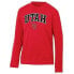 Фото #1 товара NCAA Utah Utes Men's Heathered Crew Neck Fleece Sweatshirt - S