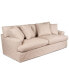 Brenalee 93" Performance Fabric Slipcover Sofa with Four Pillows