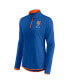 ფოტო #3 პროდუქტის Women's Royal New York Mets Worth The Drive Quarter-Zip Jacket