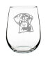Фото #1 товара Labrador Retriever Face Labrador Dog Gifts Stem Less Wine Glass, 17 oz