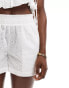 Threadbare broderie shorts in white