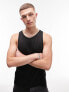 Topman drape vest in black