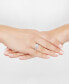 ფოტო #2 პროდუქტის Diamond Pear Double Halo Engagement Ring (1 ct. t.w.) in 14k White Gold