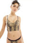 Hugo Bodywear longline bralette in snake print