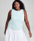 ფოტო #3 პროდუქტის Plus Size Ruffle-Trim Tank Top, Created for Macy's