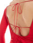 Фото #8 товара Miss Selfridge backless top with ties in red