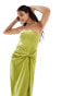 ASOS DESIGN bandeau knot skirt midaxi dress in green grün, 40 - фото #2