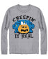 Hybrid Men's Creepin It Real Cookie Monster Halloween Long Sleeve T-shirt