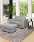 Фото #13 товара Elizabeth 2 Piece Stain-Resistant Fabric Oversized Armchair and Ottoman Set